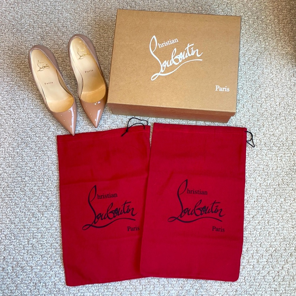 Christian Louboutin So Kate Patent Pointed-Toe Red sole pump